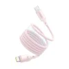 Baseus - Кабел за данни PicoGo (P10376800411-00) - Магнитен, Type-C към Type-C, 240W, Бързо зареждане, 480Mbps, Силиконов, 1 м - Розов