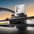 Baseus - Безжичен държач за вентилационен отвор за кола Wisdom Pro (C40381501123-00) - 15W, 360°, Автоматично подравняване на бобината, LED светлина, 7.2 инча - Черен