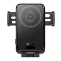 Baseus - Безжичен държач за вентилационен отвор за кола Wisdom Pro (C40381501123-00) - 15W, 360°, Автоматично подравняване на бобината, LED светлина, 7.2 инча - Черен