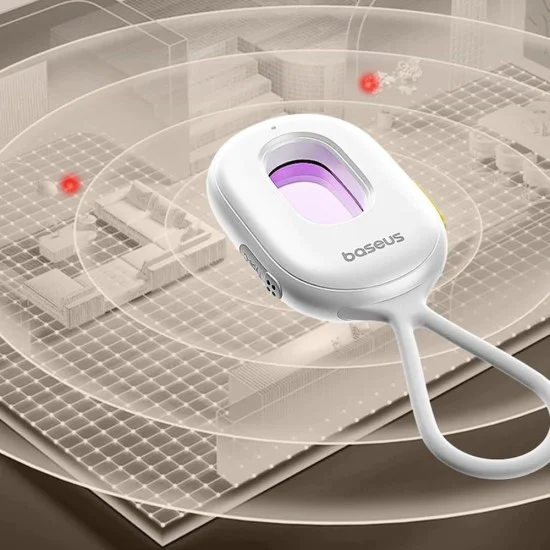 Baseus - Детектор за камера Heyo II (L60476900211-00) - с инфрачервен лъч, голям филтър, 3D сензорен чип, фенерче - бял