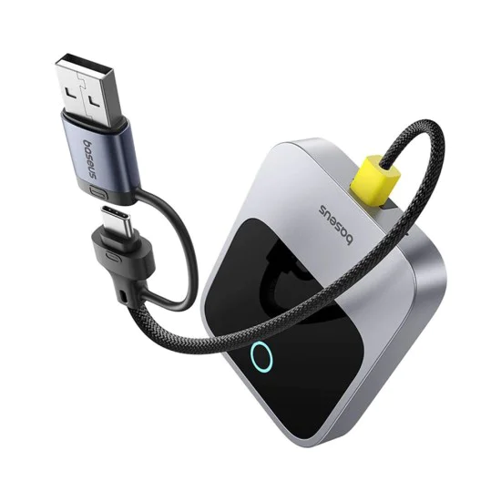 Адаптер CarPlay – Baseus Safe Journey C10745100813-00 – USB-C към USB кабел, Bluetooth 5.0, гласови команди – Сив
