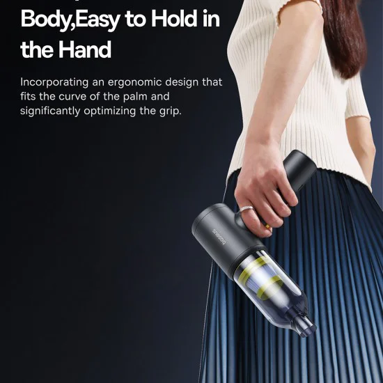 Прахосмукачка за кола – Baseus AT C30476600121-00 – безжична, 5000Pa, 45W, 4000mAh, LED, T-shape, 54000RPM – Черен