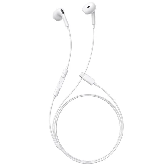 Слушалки – Baseus Encok CZ19 – Type-C, 13 мм драйвери, 60° полу-in-ear, всепосочен микрофон – Бял