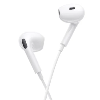 Слушалки – Baseus Encok CZ19 – Type-C, 13 мм драйвери, 60° полу-in-ear, всепосочен микрофон – Бял