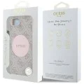 Калъф за iPhone 16e - Guess - 4G Circle Classic Logo MagSafe (GUHMPSE4P4PGRSGP) - Розов