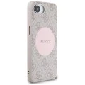 Калъф за iPhone 16e - Guess - 4G Circle Classic Logo MagSafe (GUHMPSE4P4PGRSGP) - Розов