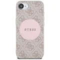 Калъф за iPhone 16e - Guess - 4G Circle Classic Logo MagSafe (GUHMPSE4P4PGRSGP) - Розов