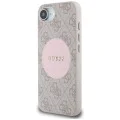 Калъф за iPhone 16e - Guess - 4G Circle Classic Logo MagSafe (GUHMPSE4P4PGRSGP) - Розов