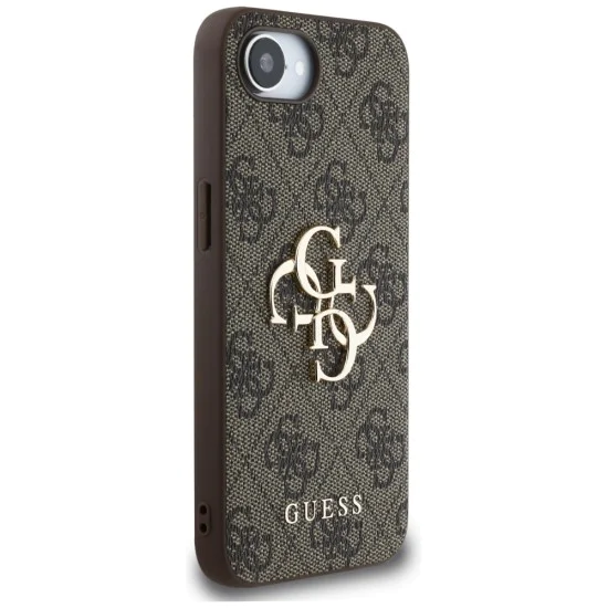 Калъф за iPhone 16e - Guess - Hardcase 4G Big Logo (GUHCPSE44GMGBR) - Кафяв
