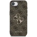 Калъф за iPhone 16e - Guess - Hardcase 4G Big Logo (GUHCPSE44GMGGR) - Черен
