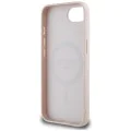 Калъф за iPhone 16e - Guess - Grained Gold Ring MagSafe (GUHMPSE4PGHSMMP) - Розов
