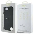 Калъф за iPhone 16e - Guess - Grained Gold Ring MagSafe (GUHMPSE4PGHSMMK) - Черен