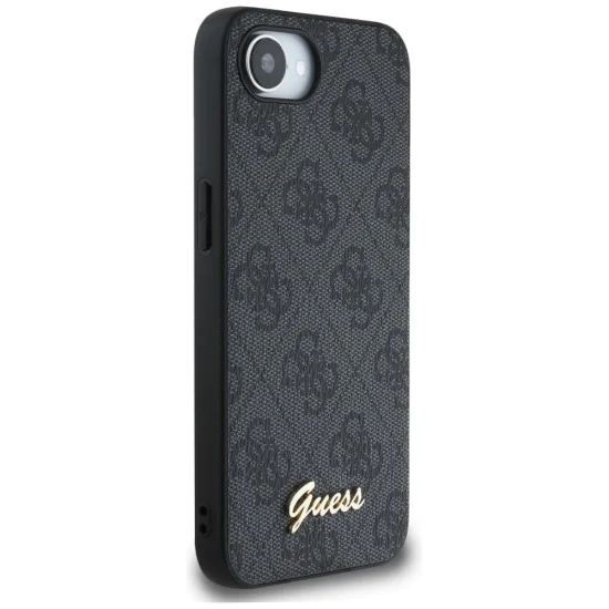 Калъф за iPhone 16e - Guess - Hardcase 4G Script Logo (GUHMPSE4HG4SHK) - Черен