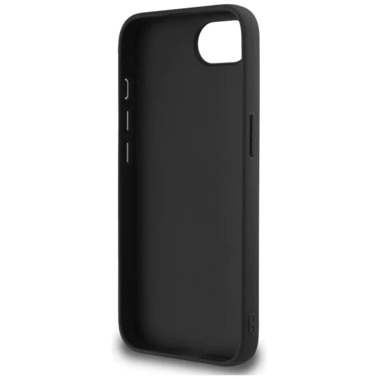 Калъф за iPhone 16e - Guess - Glitter Fixed Big 4G (GUHCPSE4HG4SGK) - Черен