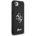 Калъф за iPhone 16e - Guess - Glitter Fixed Big 4G (GUHCPSE4HG4SGK) - Черен