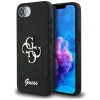 Калъф за iPhone 16e - Guess - Glitter Fixed Big 4G (GUHCPSE4HG4SGK) - Черен