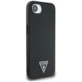 Калъф за iPhone 16e - Guess - Grained PU Triangle Logo MagSafe (GUHMPSE4PGTSPSK) - Черен