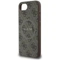 Калъф за iPhone 16e - Guess - 4G Ring Classic Logo MagSafe (GUHMPSE4G4GFRW) - Кафяв