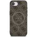Калъф за iPhone 16e - Guess - 4G Ring Classic Logo MagSafe (GUHMPSE4G4GFRW) - Кафяв