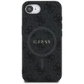 Калъф за iPhone 16e - Guess - 4G Ring Classic Logo MagSafe (GUHMPSE4G4GFRK) - Черен