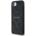 Калъф за iPhone 16e - Guess - 4G Ring Classic Logo MagSafe (GUHMPSE4G4GFRK) - Черен