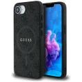 Калъф за iPhone 16e - Guess - 4G Ring Classic Logo MagSafe (GUHMPSE4G4GFRK) - Черен