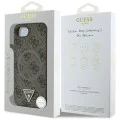 Калъф за iPhone 16e - Guess - 4G Ring Triangle Logo MagSafe (GUHMPSE4P4TDPW) - Кафяв