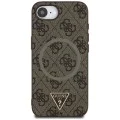 Калъф за iPhone 16e - Guess - 4G Ring Triangle Logo MagSafe (GUHMPSE4P4TDPW) - Кафяв
