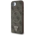 Калъф за iPhone 16e - Guess - 4G Ring Triangle Logo MagSafe (GUHMPSE4P4TDPW) - Кафяв
