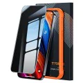 Протектор за iPhone 15 Pro - Torras GlassGo Epic Privacy - черен