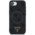Калъф за iPhone 16e - Guess - 4G Ring Triangle Logo MagSafe (GUHMPSE4P4TDPK) - Черен