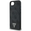 Калъф за iPhone 16e - Guess - 4G Ring Triangle Logo MagSafe (GUHMPSE4P4TDPK) - Черен