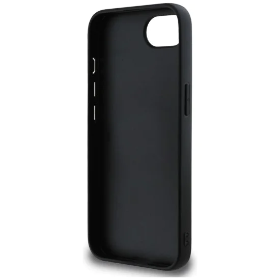 Калъф за iPhone 16e - Guess - Hardcase 4G Grained Big and Classic Logo (GUHCPSE4PGT4MBK) - Черен