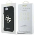 Калъф за iPhone 16e - Guess - Hardcase 4G Grained Big and Classic Logo (GUHCPSE4PGT4MBK) - Черен
