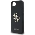 Калъф за iPhone 16e - Guess - Hardcase 4G Grained Big and Classic Logo (GUHCPSE4PGT4MBK) - Черен