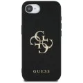 Калъф за iPhone 16e - Guess - Hardcase 4G Grained Big and Classic Logo (GUHCPSE4PGT4MBK) - Черен