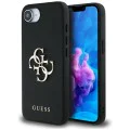 Калъф за iPhone 16e - Guess - Hardcase 4G Grained Big and Classic Logo (GUHCPSE4PGT4MBK) - Черен
