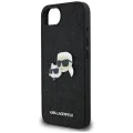 Калъф за iPhone 16e - Karl Lagerfeld - Hardcase Glitter Fixed (KLHCPSE4PFGKCPK) - Karl&Choupette Head