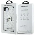 Калъф за iPhone 16e - Karl Lagerfeld - Hardcase Glitter Fixed (KLHCPSE4PFGKCPS) - Silver Karl&Choupette Head