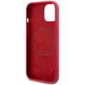 Калъф за iPhone 15 - Karl Lagerfeld - Silicone MagSafe (KLHMP15SSCMKCRHR) - Червен Karl&Choupette