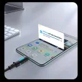 Baseus - Кабел за данни с осветена светлина (P10379000121-00) - за Macbook, Type-C, 100W, динамична LED светлина, E-marker чип, 1m - Космическо черно
