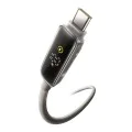 Baseus - Кабел за данни Vipow (P10381802851-00) - Type-C, Бързо зареждане, Дисплей, Режим на заспиване, 100W, 1 м - Galaxy Natural Titanium