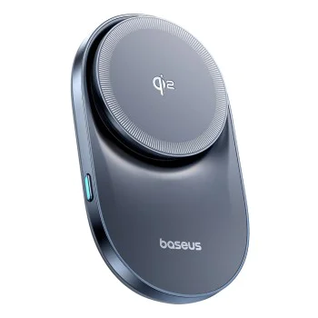 Безжична стойка PrimeTrip VC1 Pro (C40169009123-00) за вентилация - Baseus - Type-C, 15W, Qi2, с охлаждащ вентилатор - Черно
