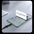 Baseus - Кабел за данни с осветен кабел (P10379002121-00) - USB към Type-C, 100W, бързо зареждане, LED светлина, управление с бутони, 1 м - Космическо черно