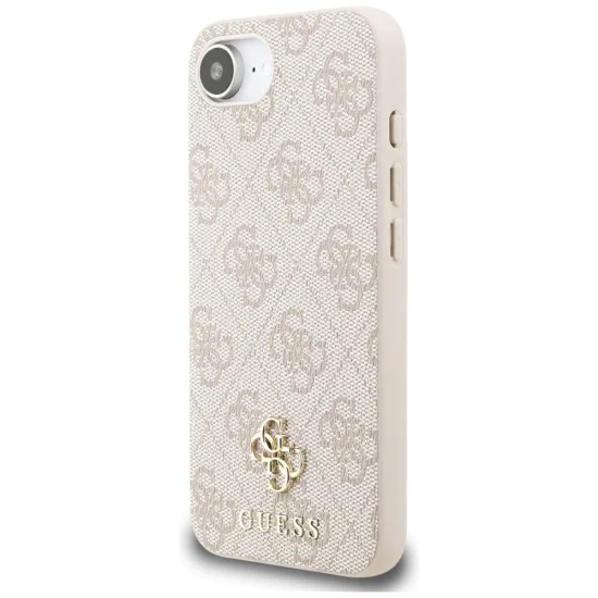 Калъф за iPhone 16e - Guess - Hardcase 4G Classic MagSafe (GUHMPSE4P4SM4MP) - Розов