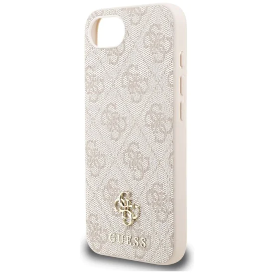 Калъф за iPhone 16e - Guess - Hardcase 4G Classic MagSafe (GUHMPSE4P4SM4MP) - Розов