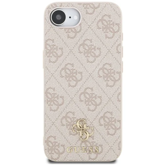 Калъф за iPhone 16e - Guess - Hardcase 4G Classic MagSafe (GUHMPSE4P4SM4MP) - Розов