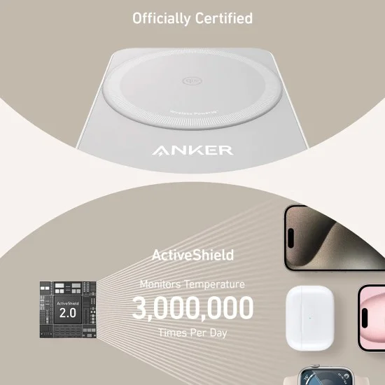 Apple 15W + зарядно и Type-C кабел - Anker (B2557321) - бял