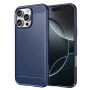 Калъф за iPhone 16 Pro - Carbon Silicone - Blue