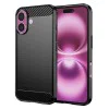 Калъф за iPhone 16 Plus - Carbon Silicone - Черен